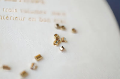 50pcs- Gold Filled Crimp Beads, 1.6x1mm/1.1x1mm Position Beads, 14K Gold Crimp Tube Beads, Gold Crimp Beads, B012