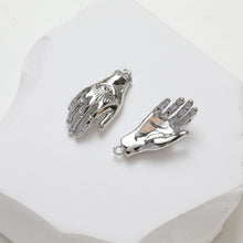 Load image into Gallery viewer, Evil eye Hand Charm, 14K Gold/Silver Plated Eye Pendant, Neckalce Bracelet Making Pendant, Jewelry Supply Finding GZ247