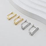 18K Gold Plated U Shape Hoop Earring, Huggie Hoops Earring Parts, Lever Back, 18*11mm, Hoop earring for Jewelry Making D0267