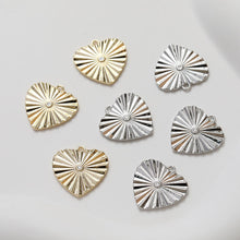 Load image into Gallery viewer, Heart Charms, Crystal Cubic Pave Heart Pendant , 14K Gold Plated, Love Charms, Bracelet Necklace Making Pendants, Jewelry Findings GZ348