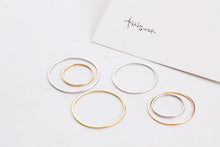 Load image into Gallery viewer, 10pcs- 14K Gold Plated Circle Pendant , 8/15/20/25/30/40mm, Nickel Free Circle Charm, Connectors, DIY Jewelry Making Findings JY025