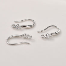 Load image into Gallery viewer, 14K Gold Plated Earring Hooks, Clear Cubic Pave, Nickel Free, Fish Hooks Earrings for Jewelry Making LL159-ZX7006