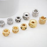 Spacer Beads Collection, 18K Gold/Silver Plated, Round Beads, CZ Pave Beads, Dainty Jewelry Making Beads, Jewelry Finding S1161