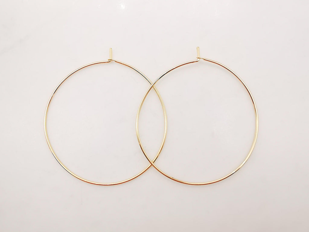 20pcs Circle Wire Pendant, Gold Plated Circle Pendant, 25/30/35/40mm, Circle Earring Findings for Beading, DIY Jewelry Findings Z024