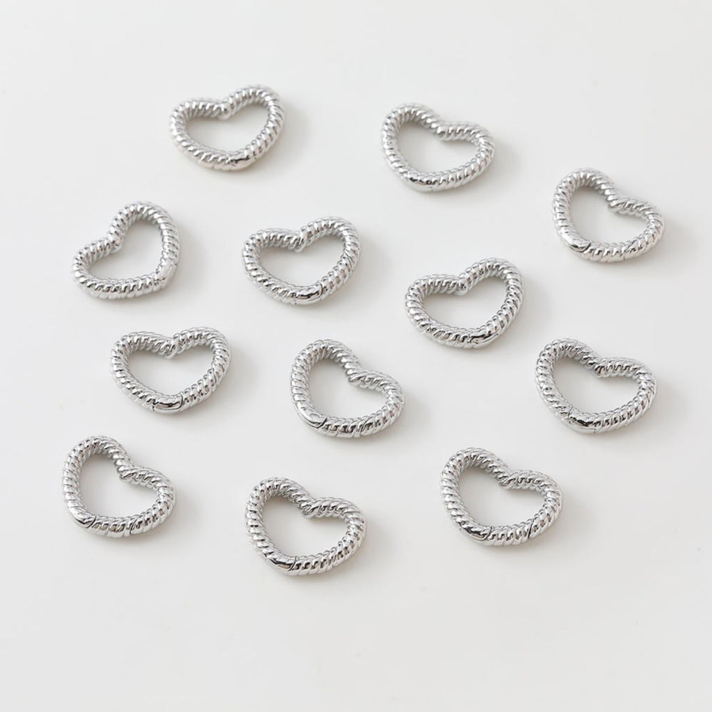 Twist Heart Spring Clasp, Oval Clasp 14K Gold/Silver Plated, Connectors, Necklace Bracelet Making Supply, Jewelry Findings GZ174