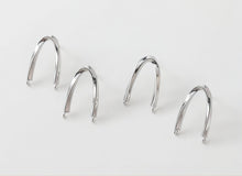 Load image into Gallery viewer, 14K Gold  U Shape Earring Post With 2 Loops, Arch Ear Studs, S925 Silver Ear Pin Nickel Free Earrings, Hypoallergenic Earring Findings G0015