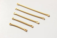 Load image into Gallery viewer, 10pc Long Bar Connector, 18K Matte Gold Plated Bar Charm, 20mm,25mm,30mm,40mm Earring Making Findings GZ208
