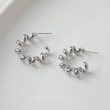 Load image into Gallery viewer, C Shape Twisted Earrings Post, 14K Gold, S925 Silver Ear Pin Nickel Free Earrings, Ear Stud Hypoallergenic Earring Findings GE062