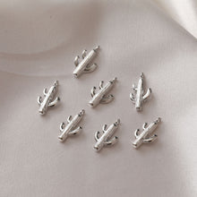 تحميل الصورة إلى عارض المعرض، دلايات صبار من الذهب عيار 14 قيراطًا، صبار فضي، نباتات، قلادة JG021