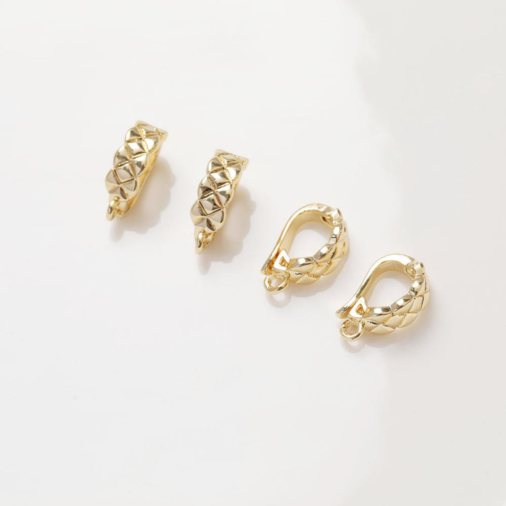 14K Gold Plated Pendant Top, Teardrop Connector, Pendant Snap on Bails, Clasp Link, 14x8mm, Jewelry Making GZ322