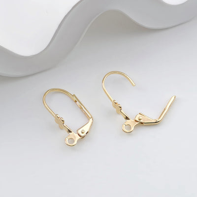 14K Gold Plated Oval Hoop Earring, Huggie Hoops Earring Parts, Lever Back, 18*9.5mm, Oval Hoop earring for Jewelry Making ZX329