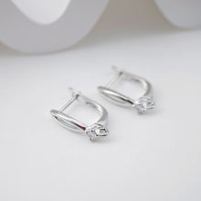 Load image into Gallery viewer, Cutout English lock with loop, Gold/Rhodium Plated Earring hoop, Hypoallergenic &amp; Nickel-Free，DIY Handmade Earring Findings Supplies D0090