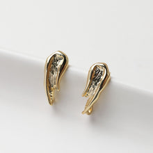 Load image into Gallery viewer, Irregular Painting Ear Post With Loop, S925 Silver Ear Pin Nickel Free Earrings, Gold/Silver Ear Stud, Hypoallergenic Earring Findings GT020