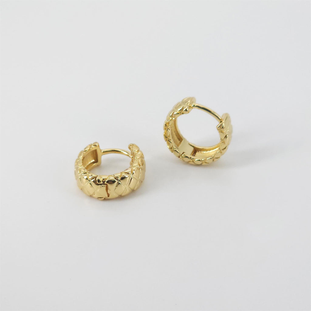18K Gold Ear Hoops, 14mm, 18K Gold Plated Leverback Earrings, Huggie Hoops Earring S20828