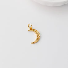 Load image into Gallery viewer, Moon and Star Charms, CZ Pave Star Pendant, North Star Charm, 18K Gold Plated, Necklace charms, Jewelry Findings S706