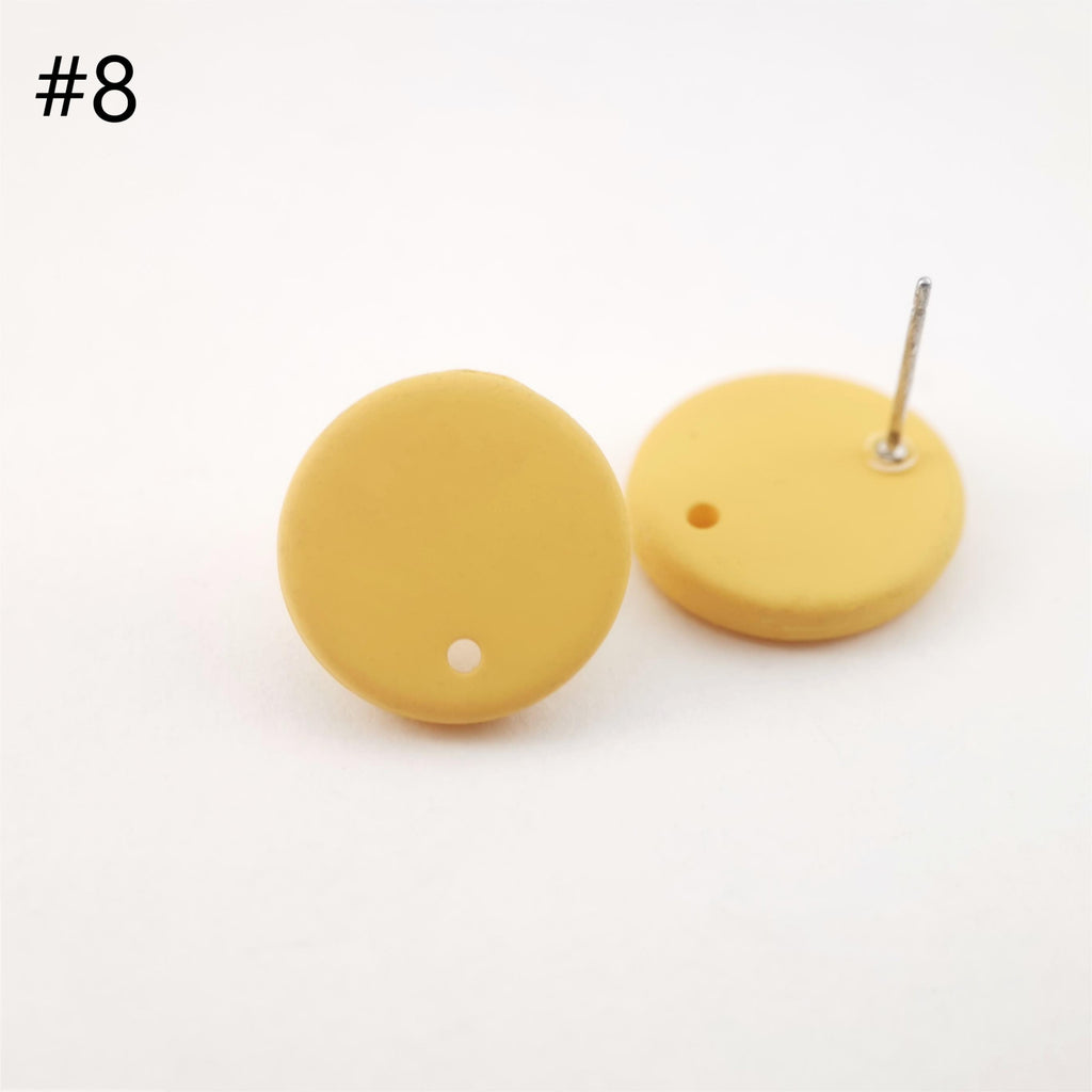 10PCS Acrylic Matte Morandi Round Earring Findings, 7 Colors You Choose, S925 Silver Ear Stick, Nickel Free, Earring Finding MY002