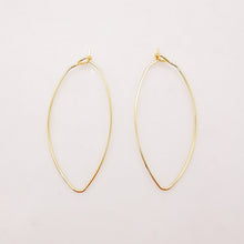 Load image into Gallery viewer, 20pcs- Oval Shape Wires Pendant, Gold Plated Earring Finding, 19x38mm, Nickel Free, DIY Earring Charms, Earring Making Findings Z038