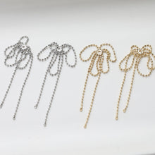 Load image into Gallery viewer, Gold Beads Chain Tassel Pendant, Beads Chain Charm, 18K Gold Plated Earring Chain Pendant, Earring Findings GE119