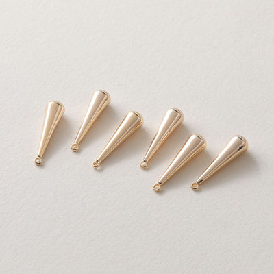 Drop Shaped Pendant, Charm, 14K Gold Plated, Jewelry Making Findings JG019