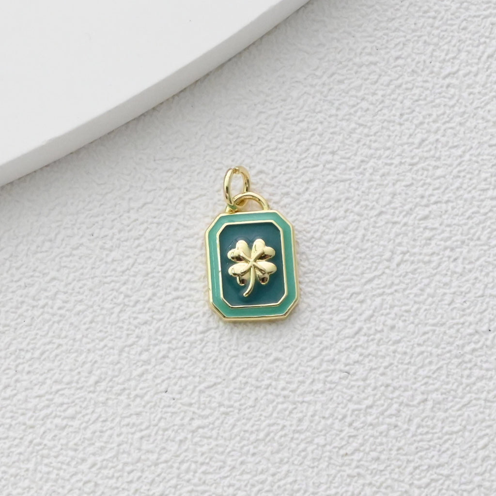 Enamel Card Charms Collections, Evil Eye, Flower Pendant, Owl Pendant , 18K Gold Plated, Necklace Making Charms, Jewelry Findings S1373