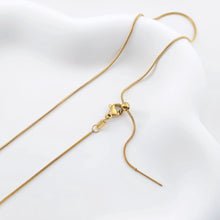 Load image into Gallery viewer, 14K Snake Finished Necklace Chain, Adjustable Necklace, 316L Stainless Steel, Snake Chain, Ready to Wear, 45cm/18 inch, JR001