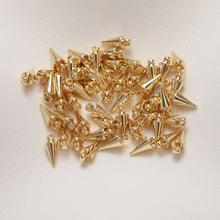 Load image into Gallery viewer, 10pcs Dainty Gold Spike Charms, 18K Gold Plated Pendants, Earring Necklace Making Charms, Jewelry Findings GZ123