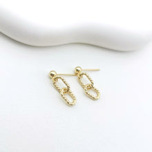 Load image into Gallery viewer, Gold Link Chain Earring Post, Chain Stud Earring Nickel Free, 18K Gold/Silver, S925 Silver Ear Pin, Hypoallergenic Earring Findings S20749