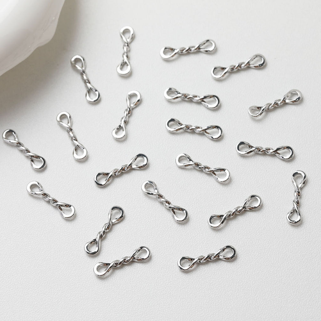10PCS Gold Figure 8 Connectors, Twist Connector, 18K Gold Plated Link Connectors, Infinity Connector Jewelry Findings GE109