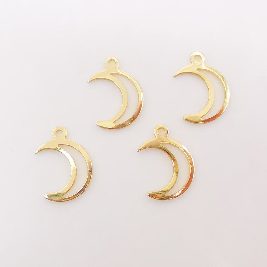 Gold Moon Charms, 18K Gold Plated Crescent Charms, Moon Pendant,  Necklace Charms, Jewelry Findings S334