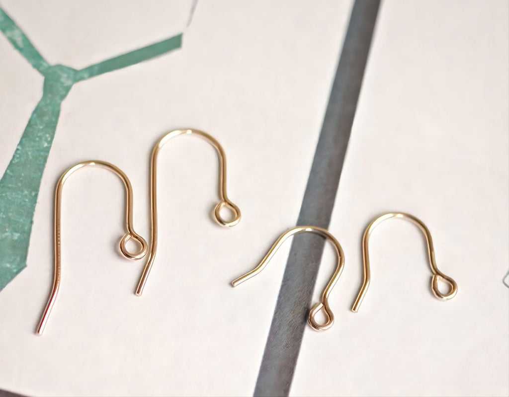 1 Pair- 14K Gold Filled Ear Wires, French Earring Hooks, Fish Hooks, Ear Wires for Jewelry Making BL004