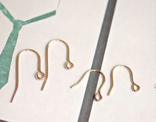 Load image into Gallery viewer, 1 Pair- 14K Gold Filled Ear Wires, French Earring Hooks, Fish Hooks, Ear Wires for Jewelry Making BL004