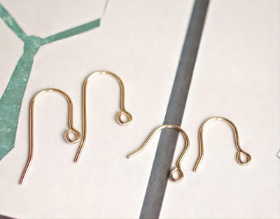 1 Pair- 14K Gold Filled Ear Wires, French Earring Hooks, Fish Hooks, Ear Wires for Jewelry Making BL004