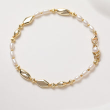 Load image into Gallery viewer, Rice spacer beads, 14K gold plated, necklace and earrings making beads, jewelry findings SC002