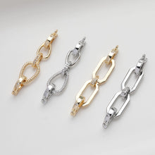 Load image into Gallery viewer, Irregular Link Connector, Link Chain Connector, 14K Gold Plated, Neckalce Bracelet Making Pendant, Jewelry Supply Finding GZ526