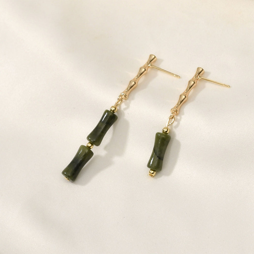 4pcs Gold Bamboo Earring Post With Loop, Bamboo Stud Earring Nickel Free, 23mm, Hypoallergenic Earring Findings Z079