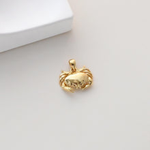 Cargar imagen en el visor de la galería, Colgante de cangrejo, colgante de pulpo, colgante de langosta, dije de vida marina en oro, latón chapado en oro de 18 quilates, pavé de circonitas, accesorios de joyería S1316