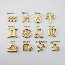 Load image into Gallery viewer, Zodiac Beads, Balloon Constellation Pendant, 18K Gold Plated Zodiac Sign, Necklace Making Charms, Birthday Gift Jewelry Findings S1234