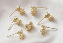 Load image into Gallery viewer, Irregular Ear Post With Loop, S925 Silver Ear Pin Nickel Free Earrings, Gold/Silver Ear Stud, Hypoallergenic Earring Findings G0010-D0013