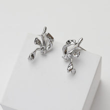 Load image into Gallery viewer, Bow Tie Earring Post With Loop, 14K Gold/Silver, S925 Silver Pin Nickel Free Earrings, Bow Tie Ear Stud with Loop GE122