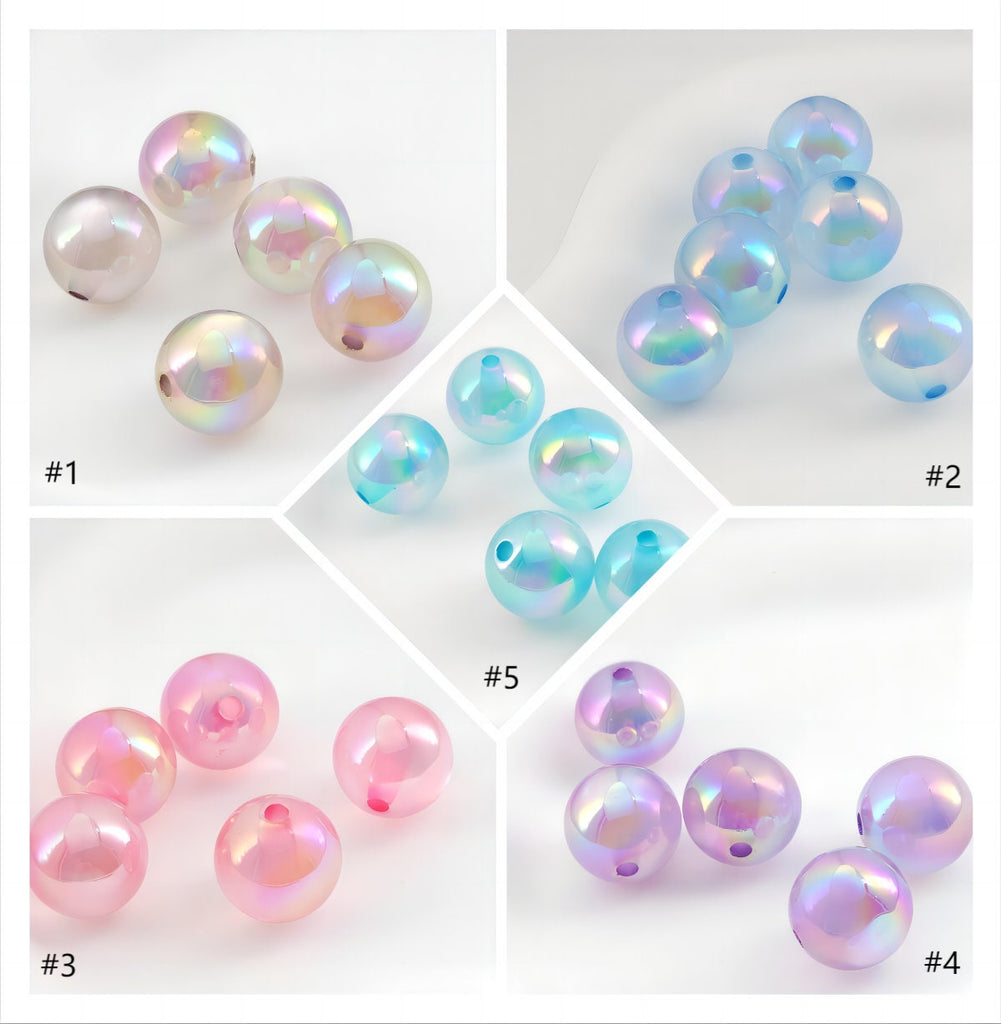 10pcs Glass Bubble Beads, Hand Blown Hollow Globes for Jewelry Making, DIY Beads Finding MY120