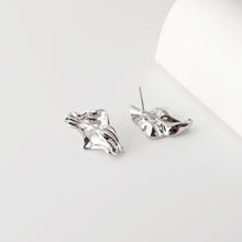 تحميل الصورة إلى عارض المعرض، أقراط غير منتظمة بحلقة، مطلية بالذهب عيار 18 قيراطًا، خالية من النيكل، دبوس من الفضة الاسترلينية S925، أقراط أذن مضادة للحساسية D0485