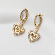 Cargar imagen en el visor de la galería, Poste para aretes de concha ovalada, chapado en oro de 14 quilates, concha de abulón, alfiler de plata S925 sin níquel, fornitura hipoalergénica GT040