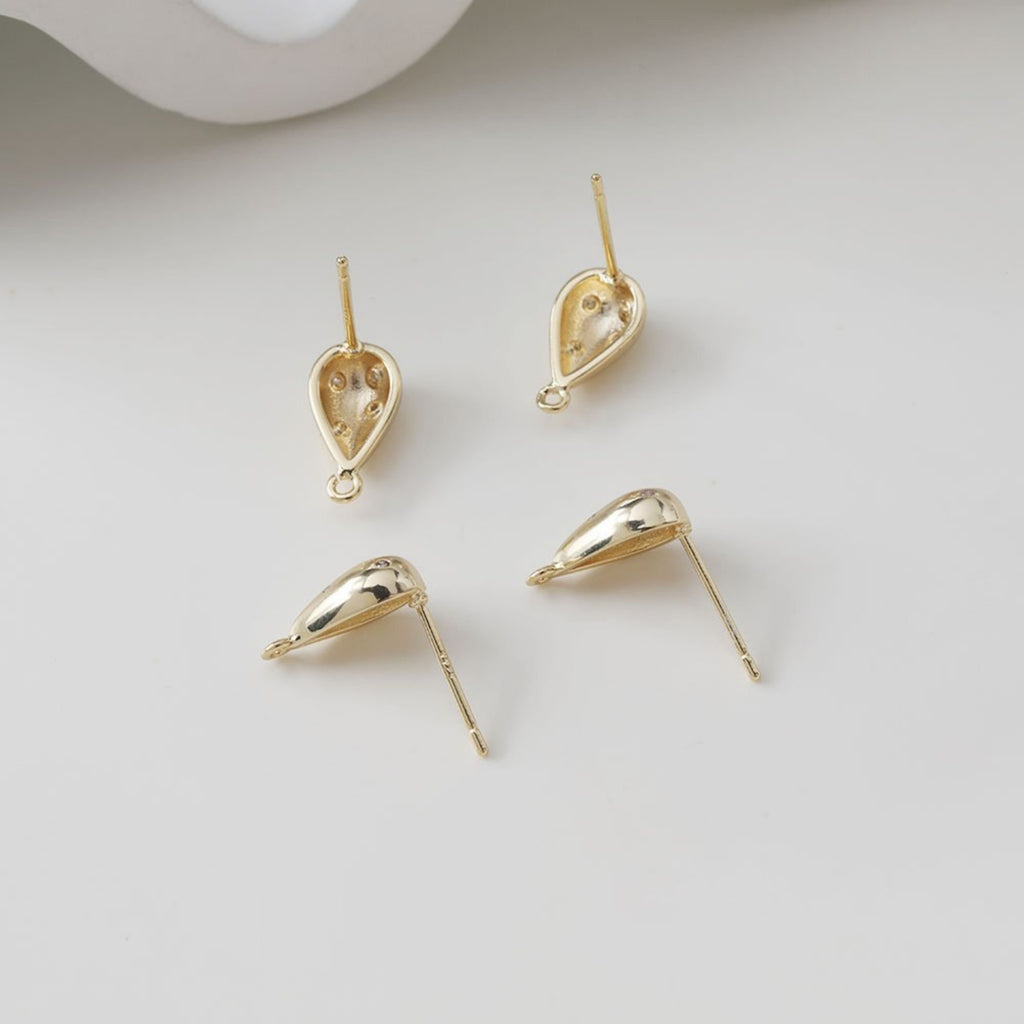 قرط متدلي غير منتظم، ذهب/فضة عيار 14 قيراط، أقراط فضة S925 خالية من النيكل، قرط دائري مع حلقة BB122-D0400