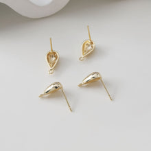 تحميل الصورة إلى عارض المعرض، قرط متدلي غير منتظم، ذهب/فضة عيار 14 قيراط، أقراط فضة S925 خالية من النيكل، قرط دائري مع حلقة BB122-D0400