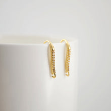 Load image into Gallery viewer, 18K Gold Plated Ear Wires, Cubic Pave Earring Hooks, Nickel Free, Fish Hooks, Ear Wires for Jewelry Making D0136