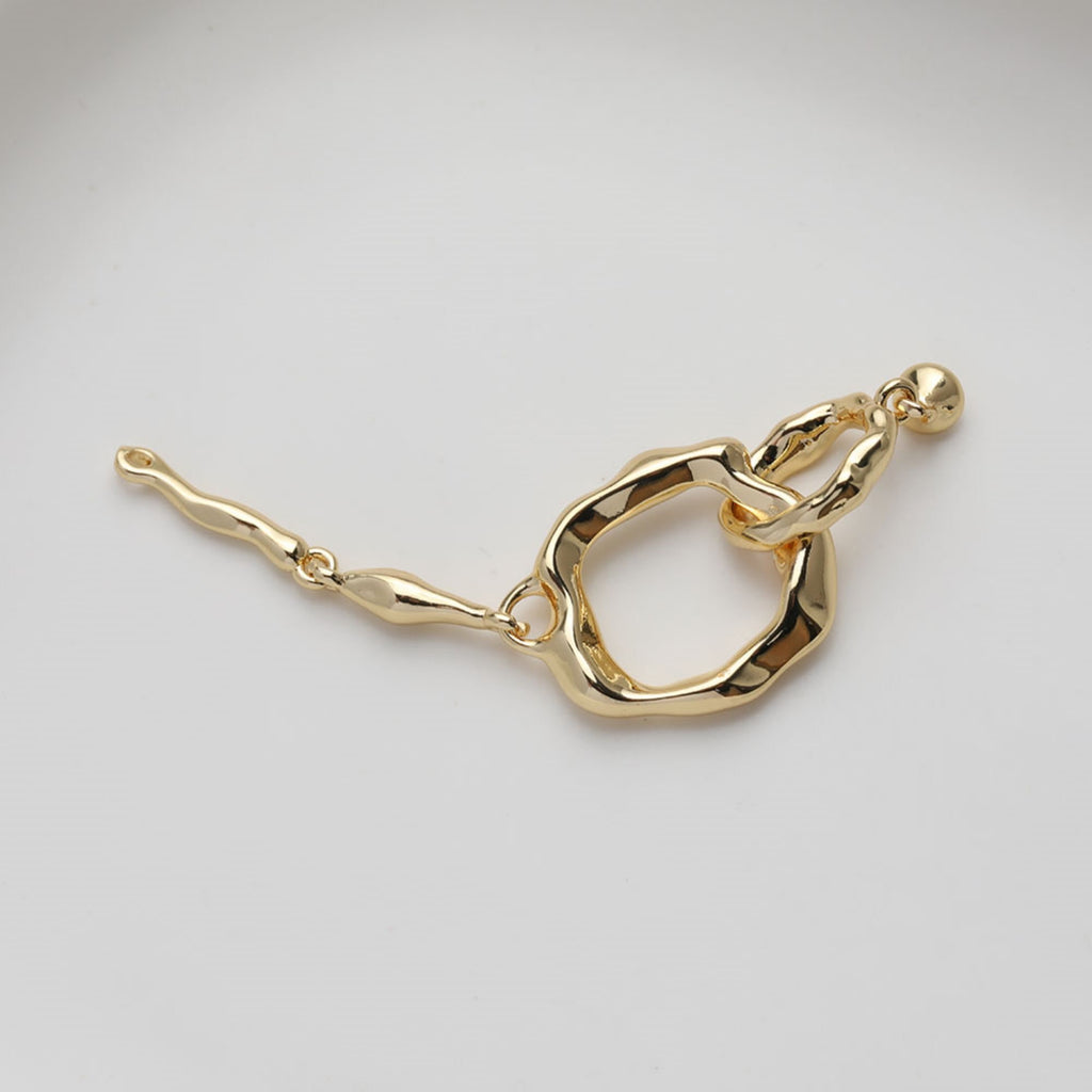 Irregular Link Connector, Link Chain Connector, 14K Gold Plated, Neckalce Bracelet Making Pendant, Jewelry Supply Finding GE132