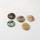 Round Black Mother-of-Pearl, MOP Shell Pendant, Engraved Black Nacre, Shell Charm, Button Pendants Shell Jewelry Making Findings RY046