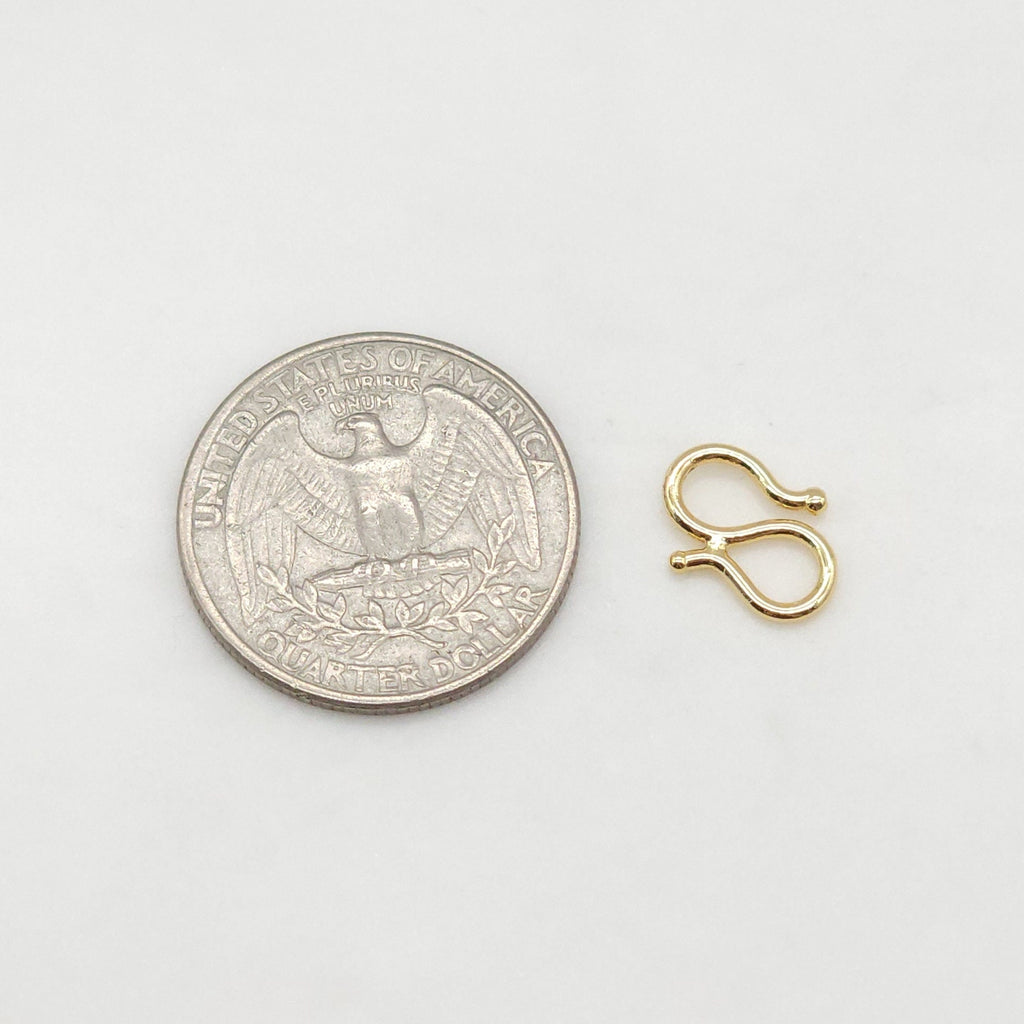 20PCS- M Hook Clasps, S Hook, 18K Gold Plated W Clasp, S Clasps, Necklace Bracelet Making Clasp, Jewelry Findings S20364