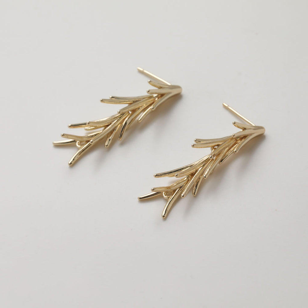 Tassel Stud Post Earrings with Loop, 14K Gold Plated/Silver Post, Tassel Earring Findings GZ772