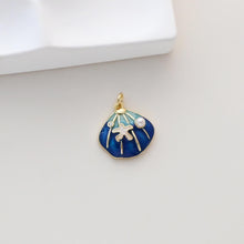 تحميل الصورة إلى عارض المعرض، قلادات متدلية من صدفة المينا، مطلية بالذهب عيار 18 قيراطًا، قلادة مستوحاة من الحياة البحرية، قلادة صدفة مصنوعة يدويًا، قلادة لصنع الأقراط، قطع مجوهرات S1317